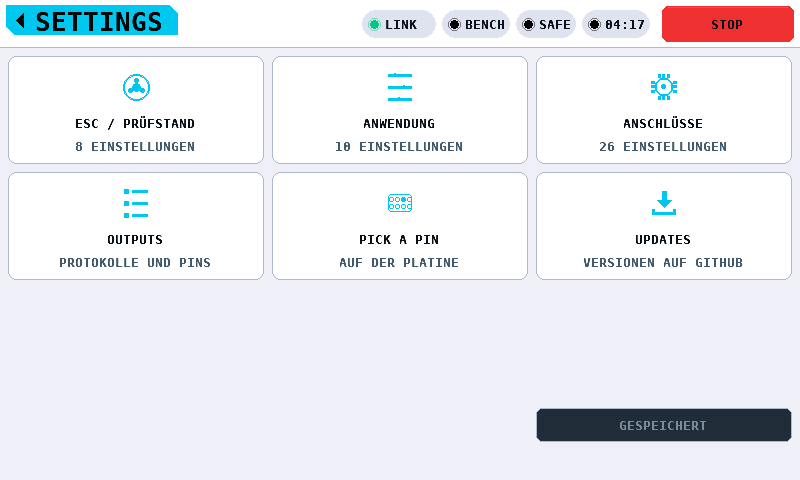 Setup im hellen Design