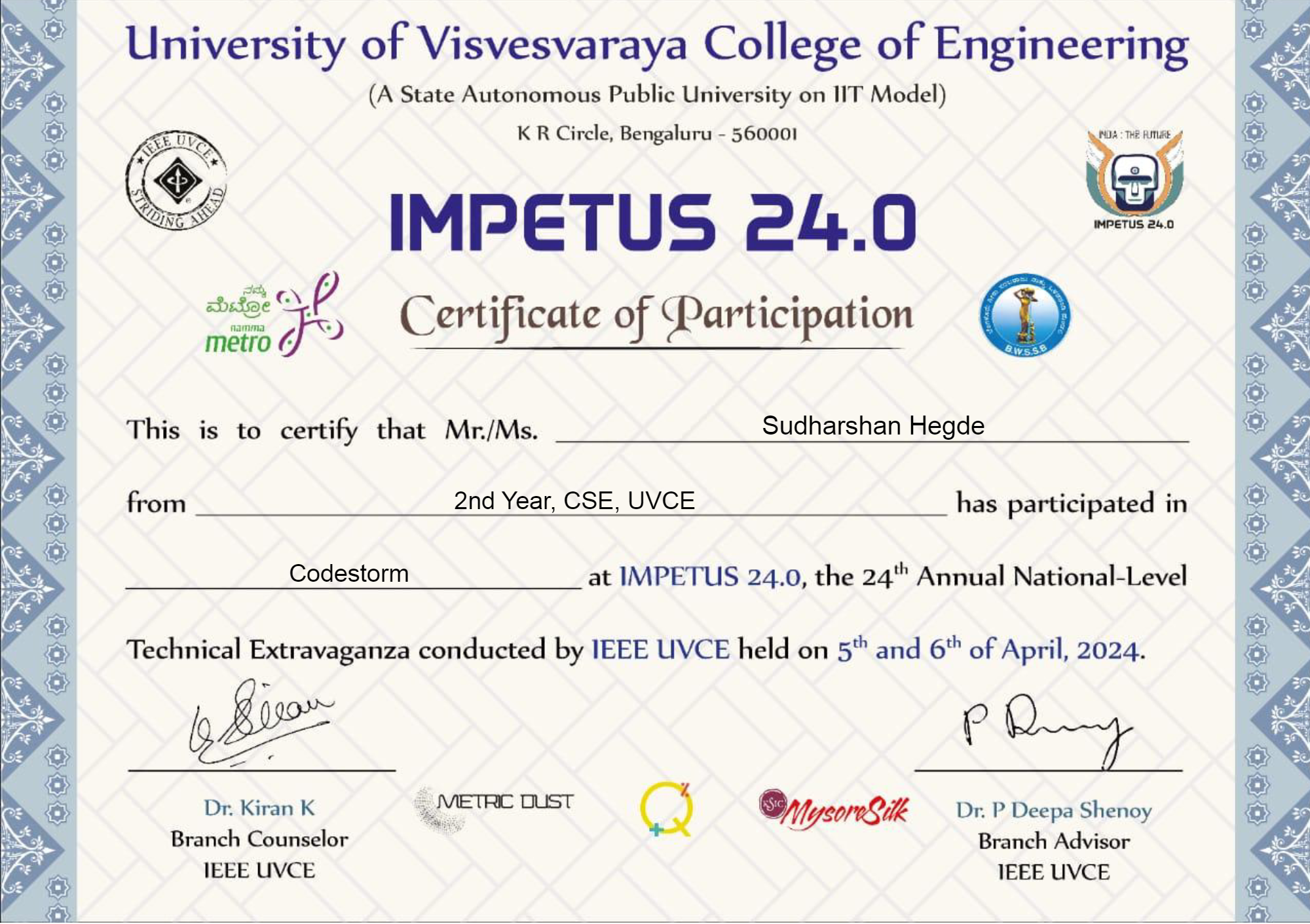 certificate