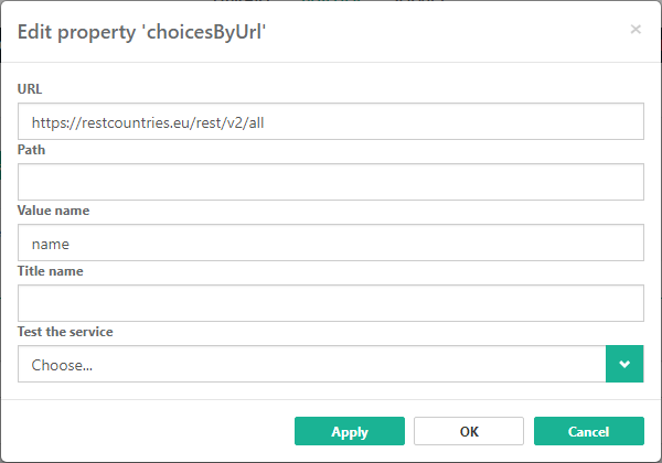 Choices By Url Property Editor