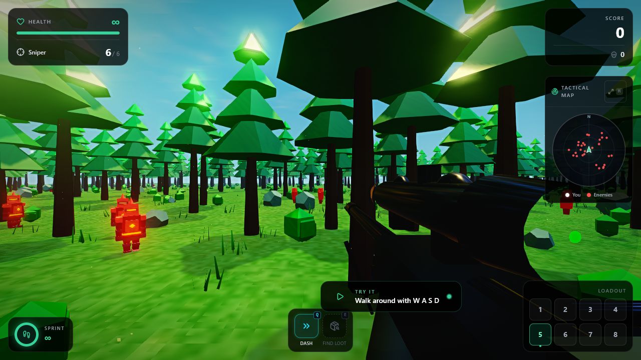 Sniper in the live tutorial