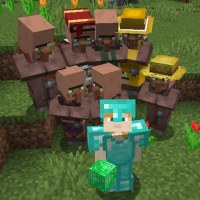 Villagers follow emerald blocks