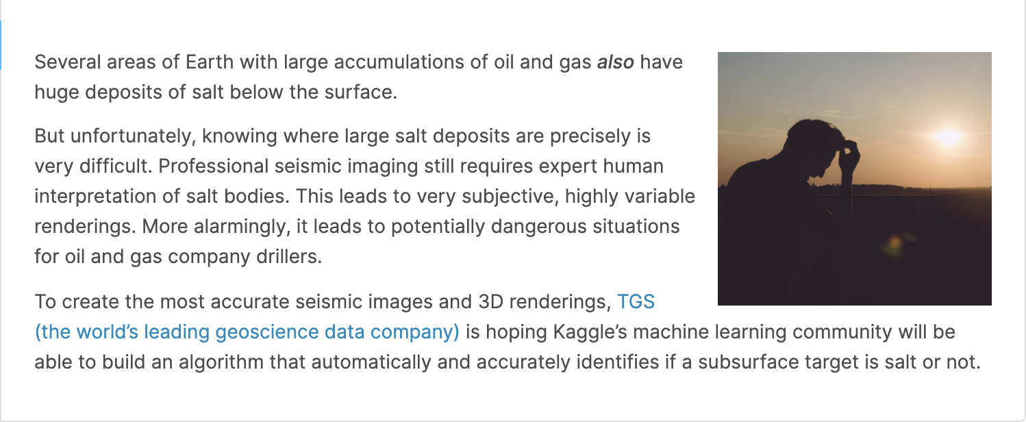 Kaggle TGS competition description