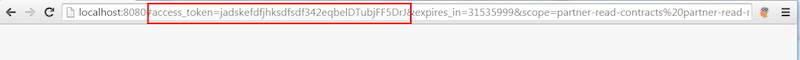 Extraction of the access token from the url