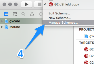 Xcode choose manage schemes