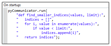 Using run for multi-line function definition
