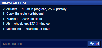 Dispatch chat with mixed unit/dispatch messages
