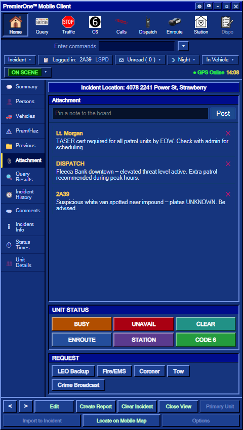 Bulletin board with several posts