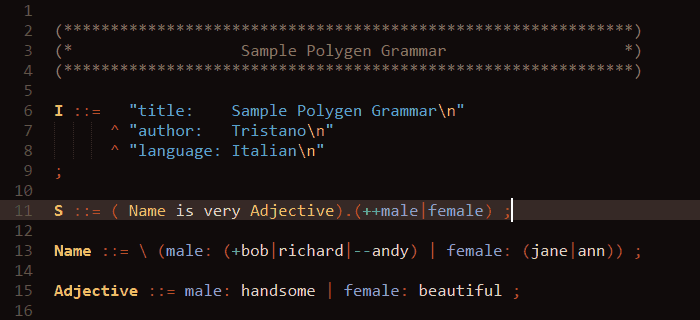 'Polygen Glamour' color scheme screenshot Polygen Glamour