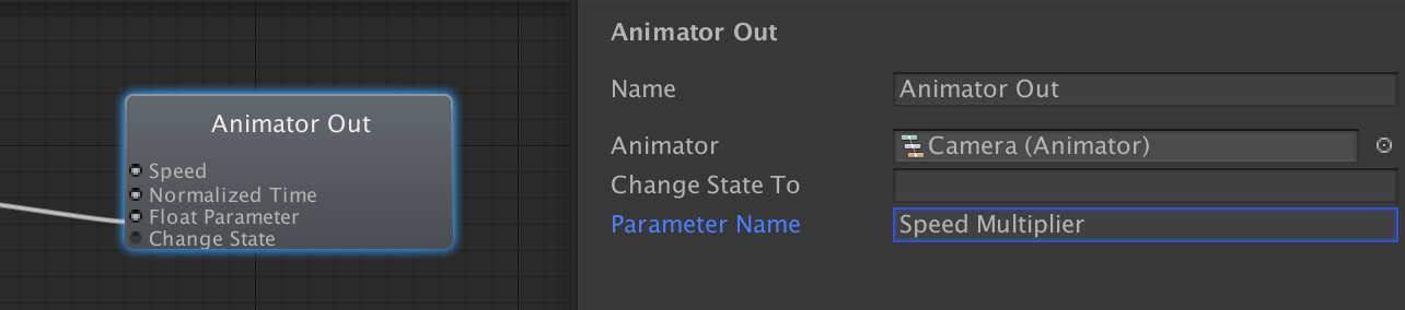 Animator float parameter