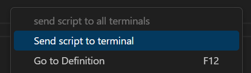 Send Script to Terminal