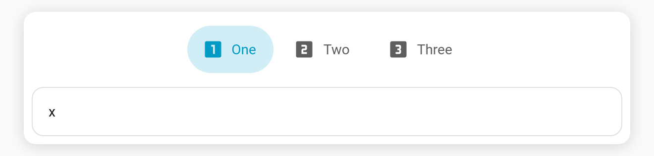 Centered tabs
