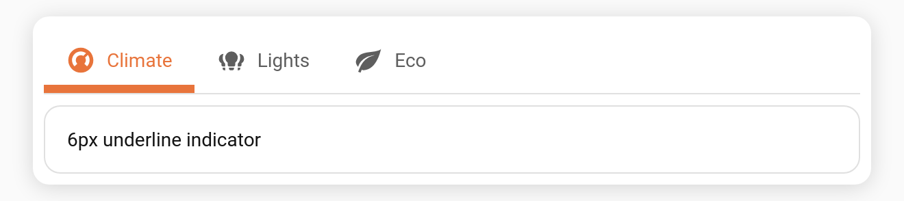 6px underline indicator