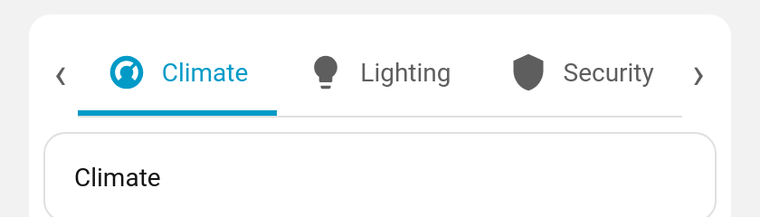 Scroll buttons on an overflowing bar