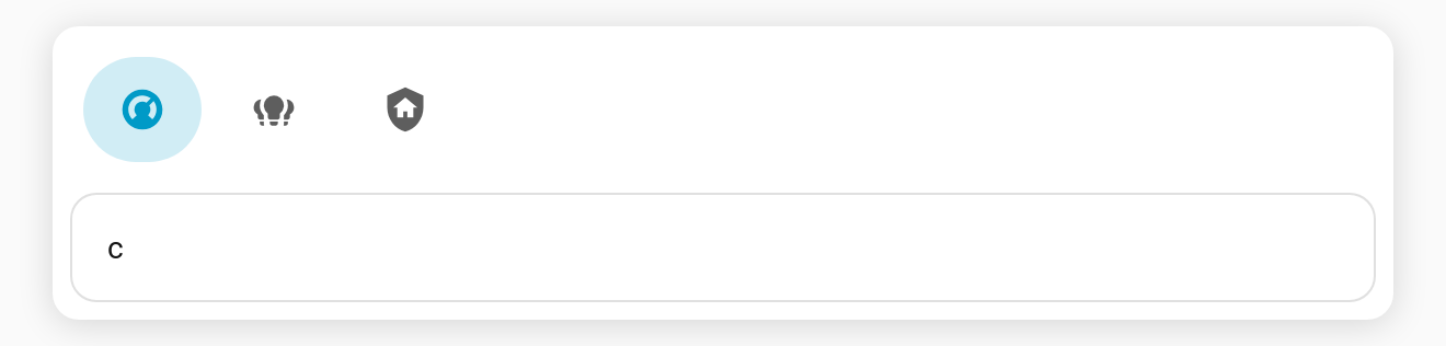 Icon-only tab bar