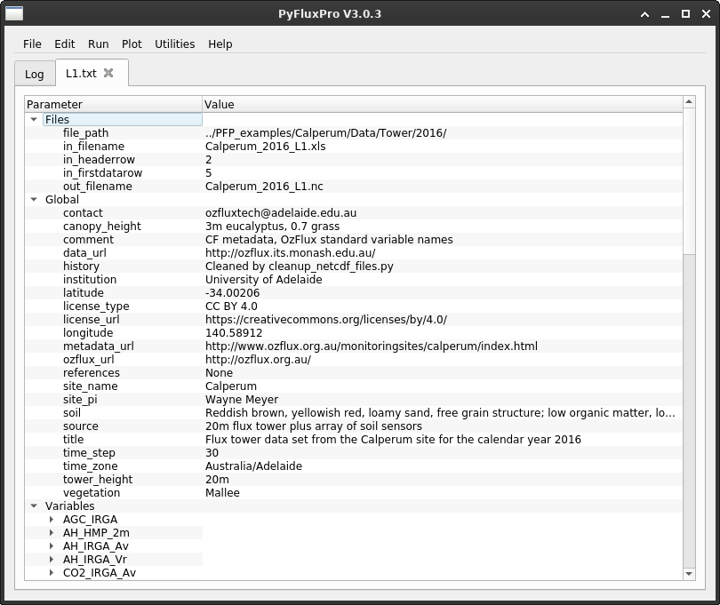 Image of PFP GUI with L1 control file opened