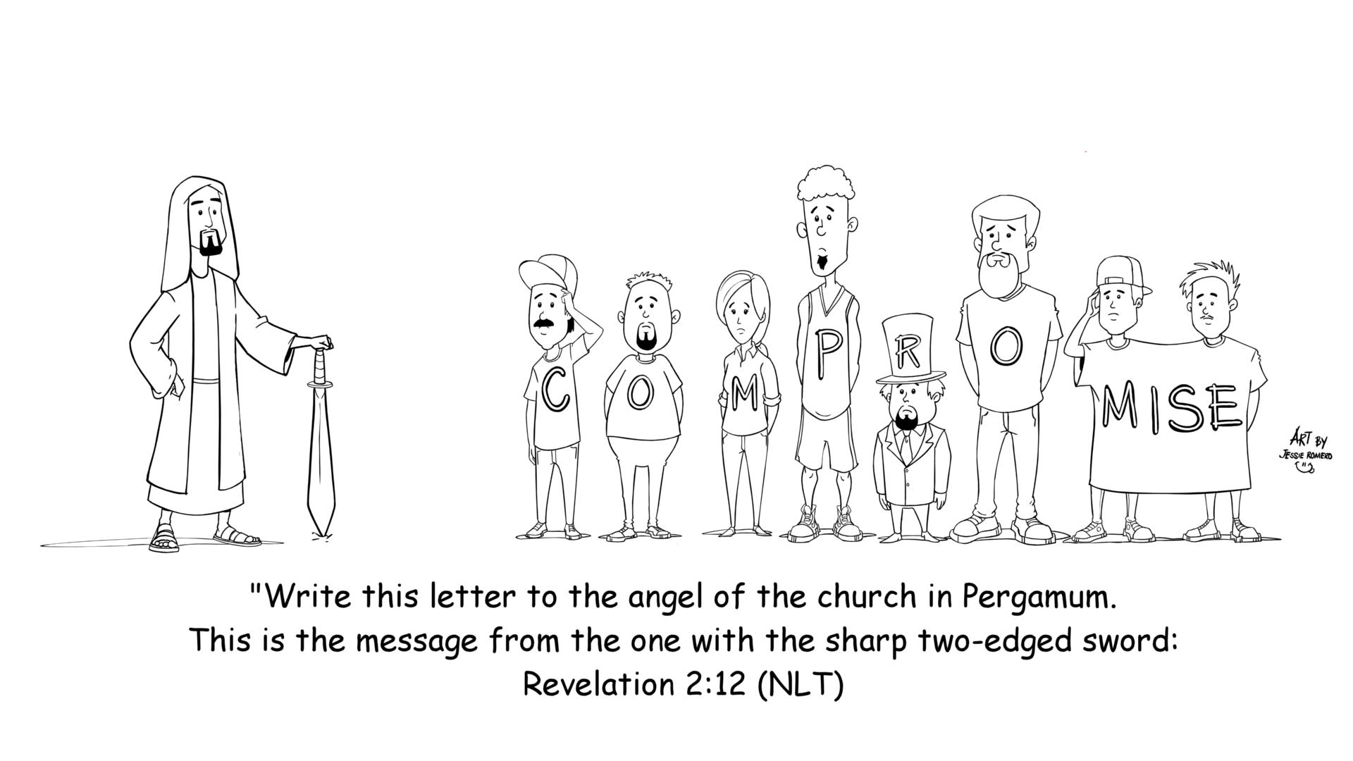Letters to the Church - Pergamum - The Compromising Church - Revelation chapter 2 verse 12 (NLT).jpg