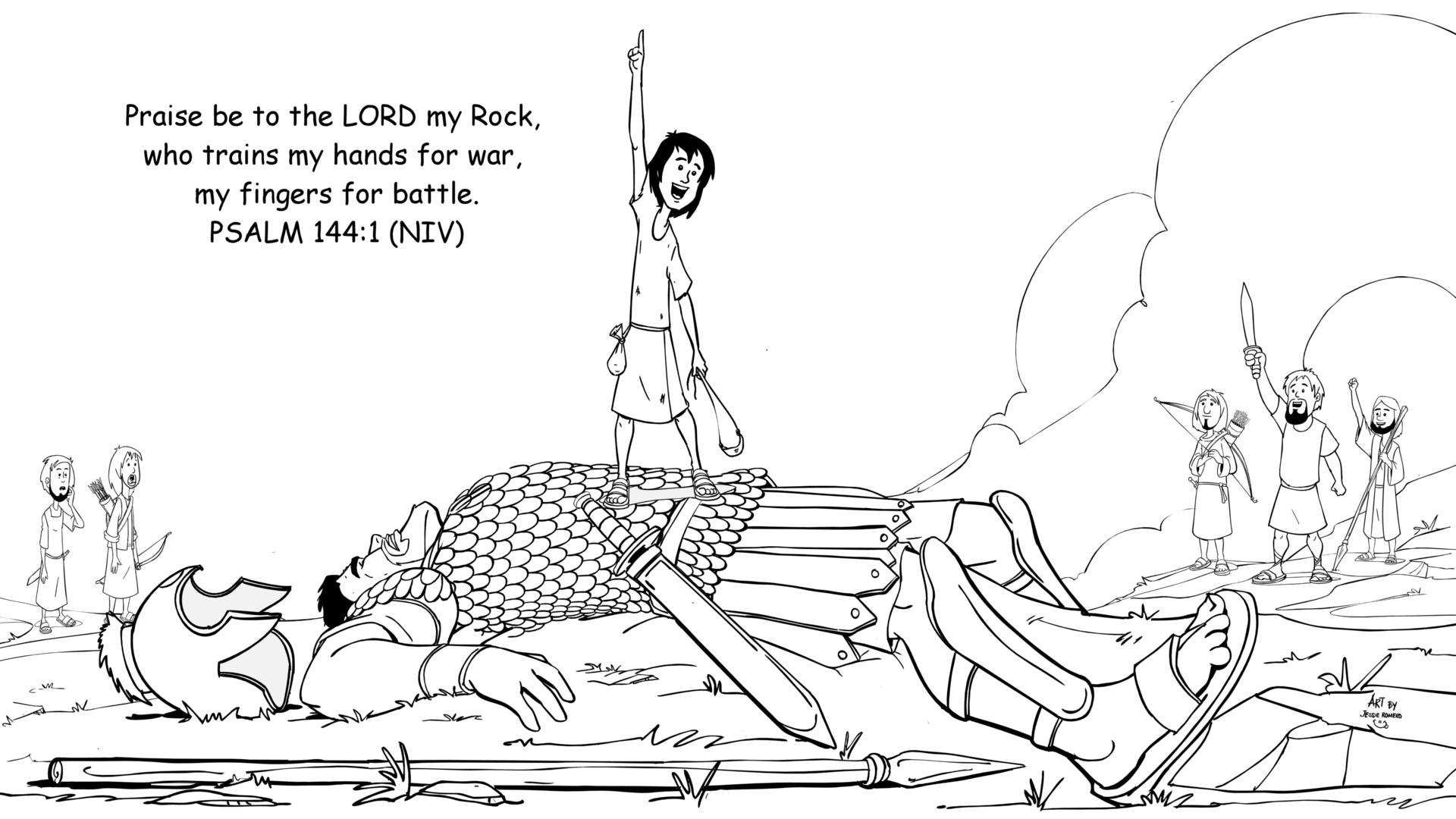 My Strong hold and my Deliverer - David and Goliath 1 Samuel chapter 17 (NIV).jpg