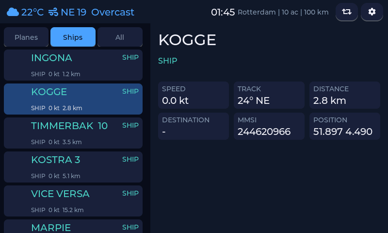 ships list
