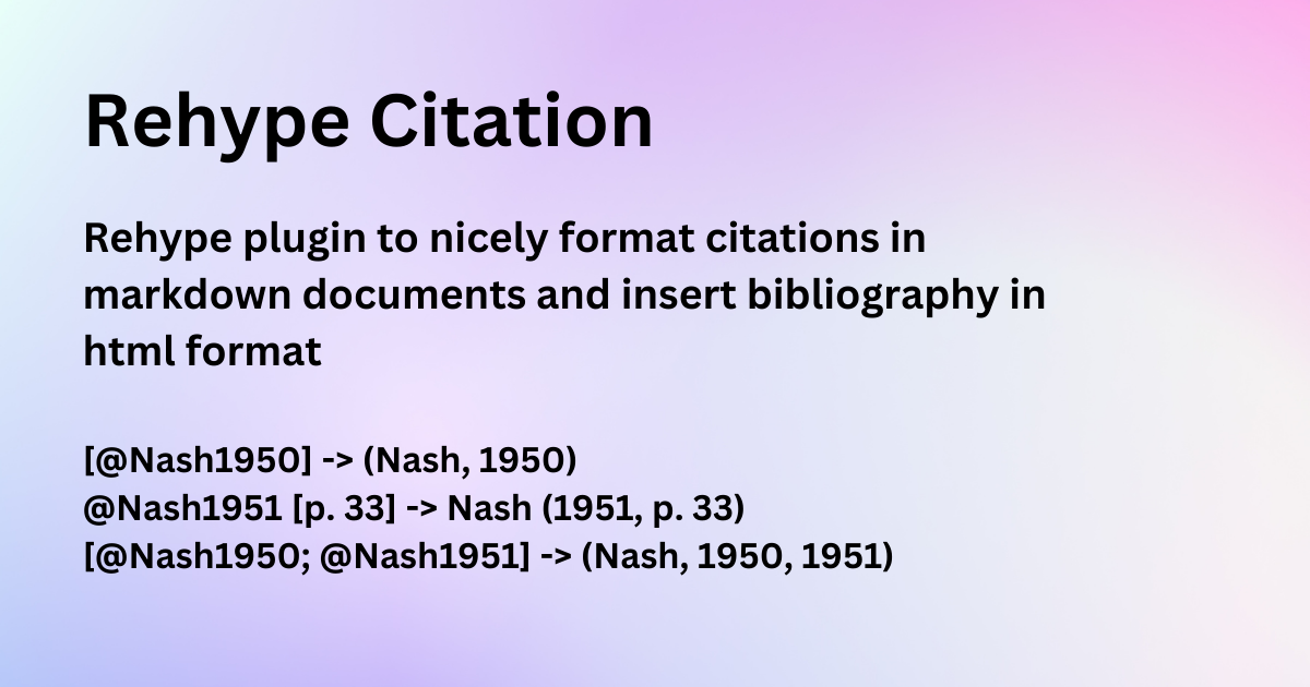 rehype citation