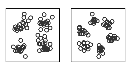 two toy datasets in two dimensions