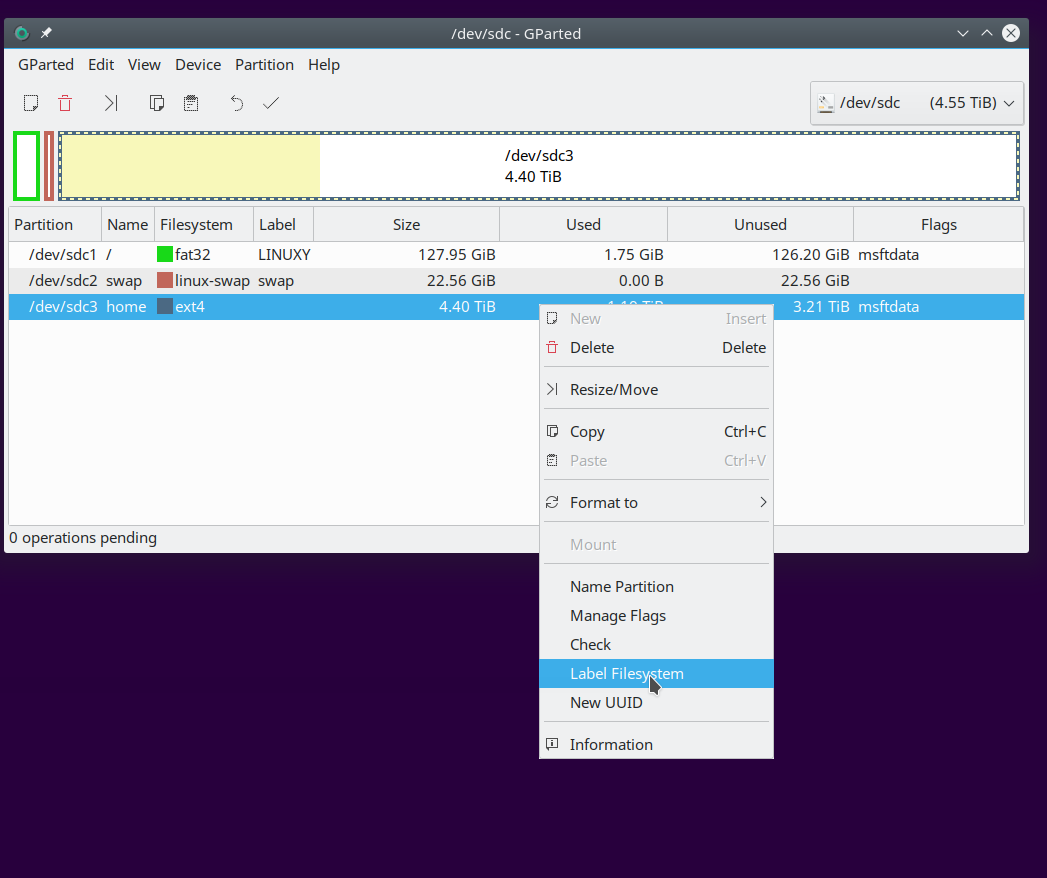 gparted re-label filesystem.png