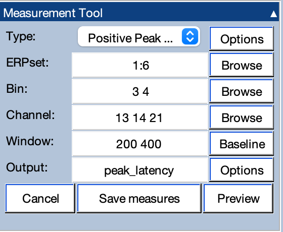Measurement Tool Panel