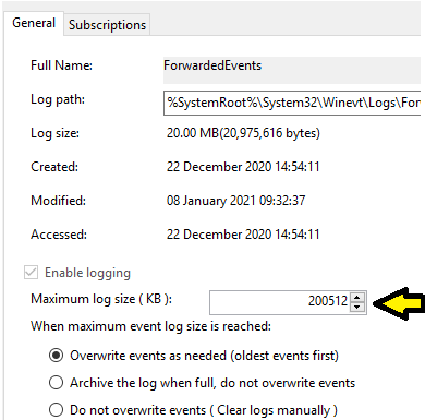 AdjustForwardedEventsLogSize.png