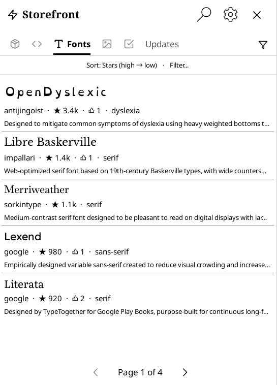 Fonts Browser