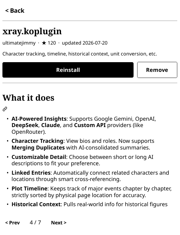 Plugin Detail & README Viewer