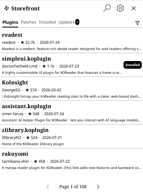 Storefront Plugins