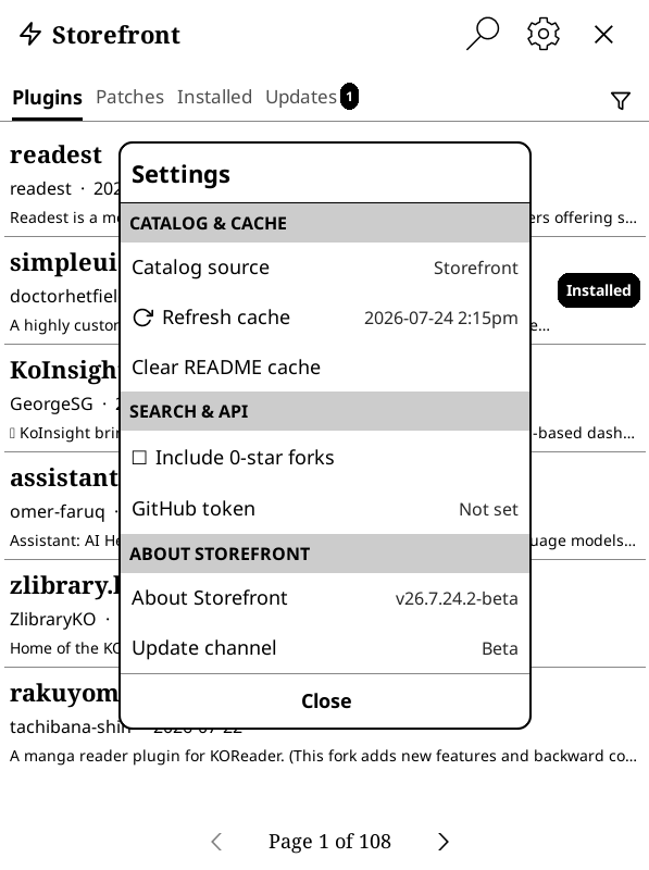 Settings Dialog