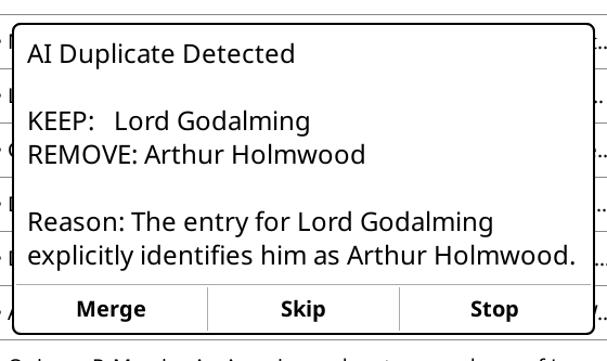 AI Merging Descriptions