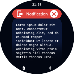 Notification Pop-Up 
Screen