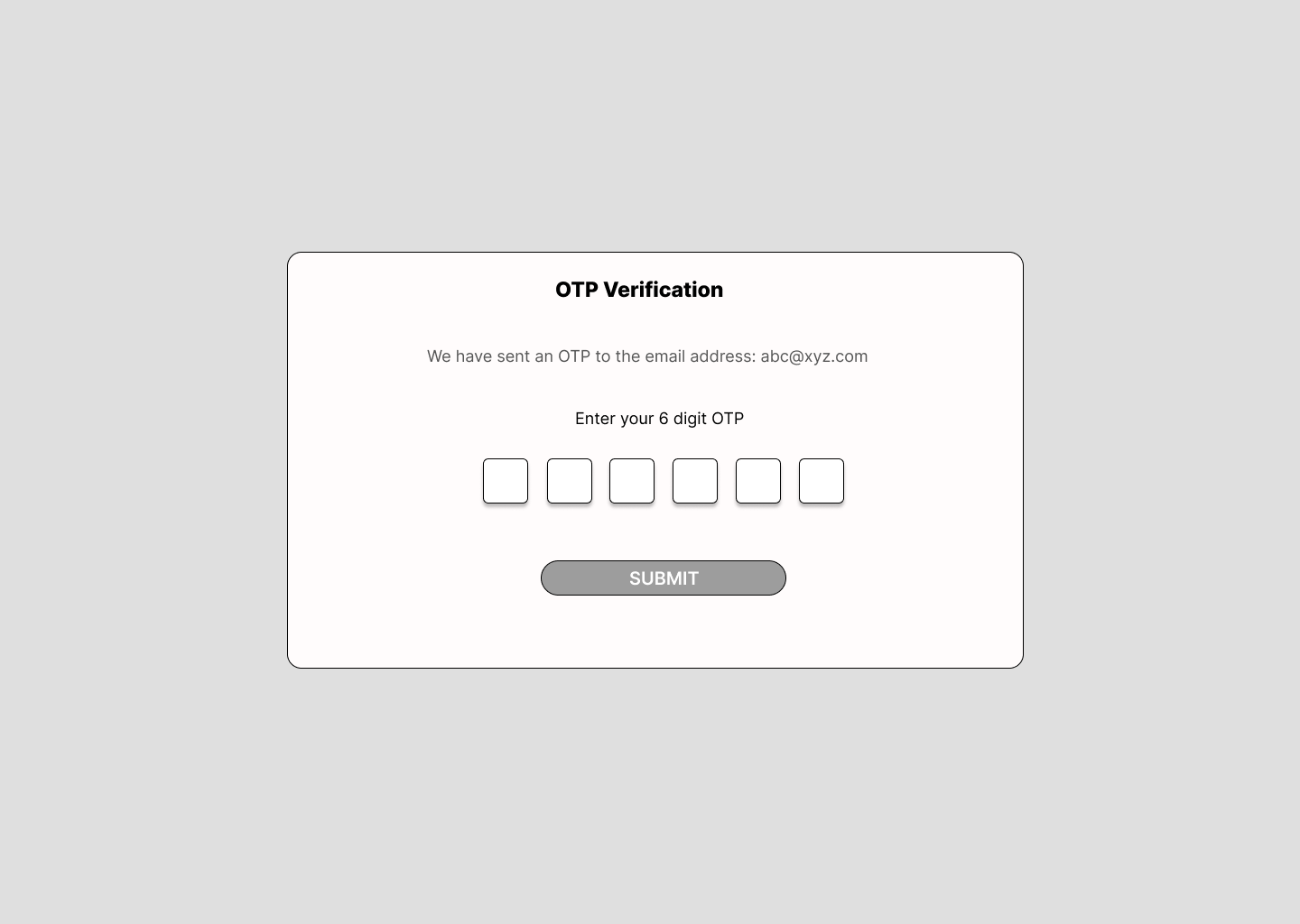 OTP Verification Page
