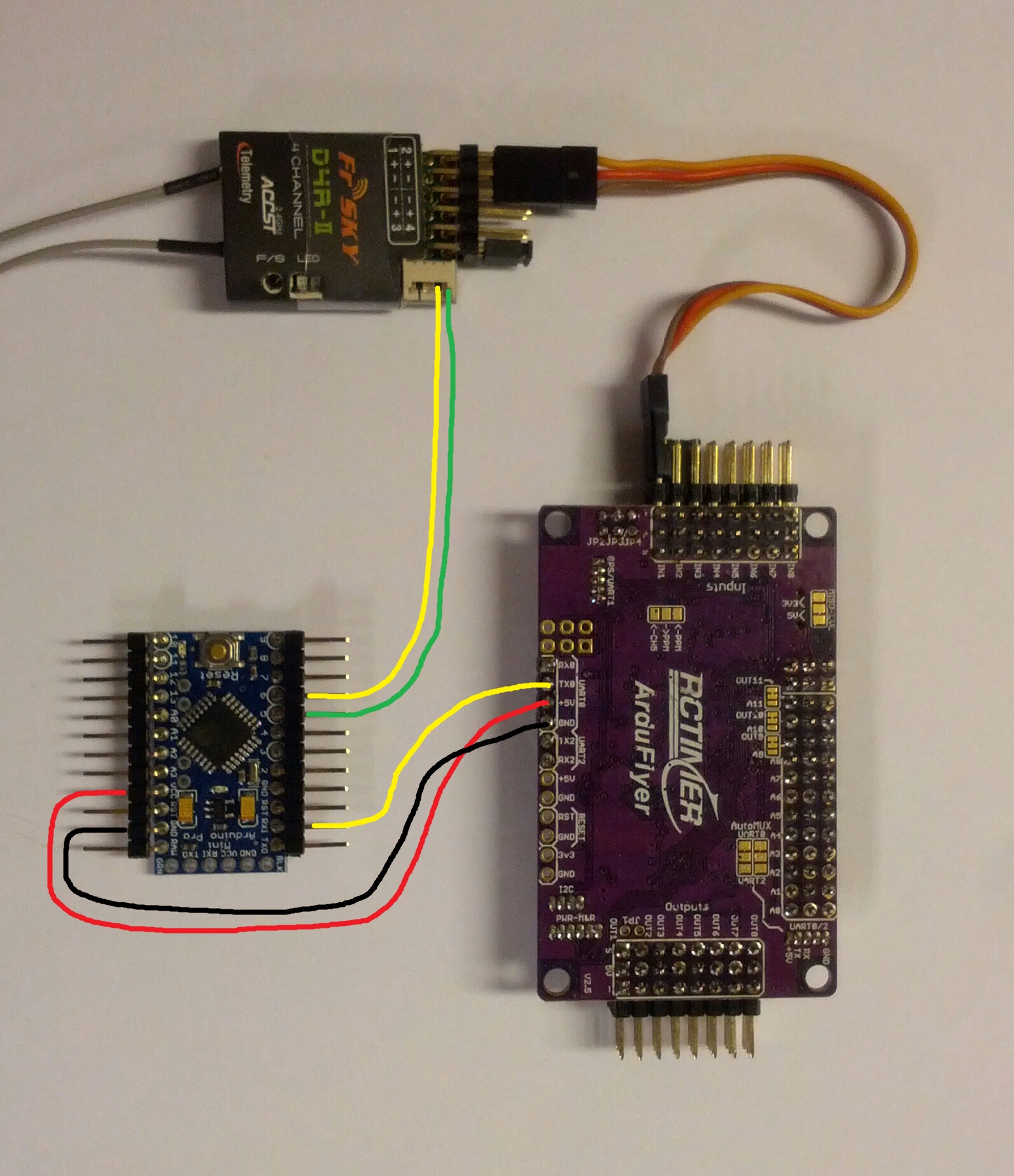 APM UART0 to Arduino pro mini
