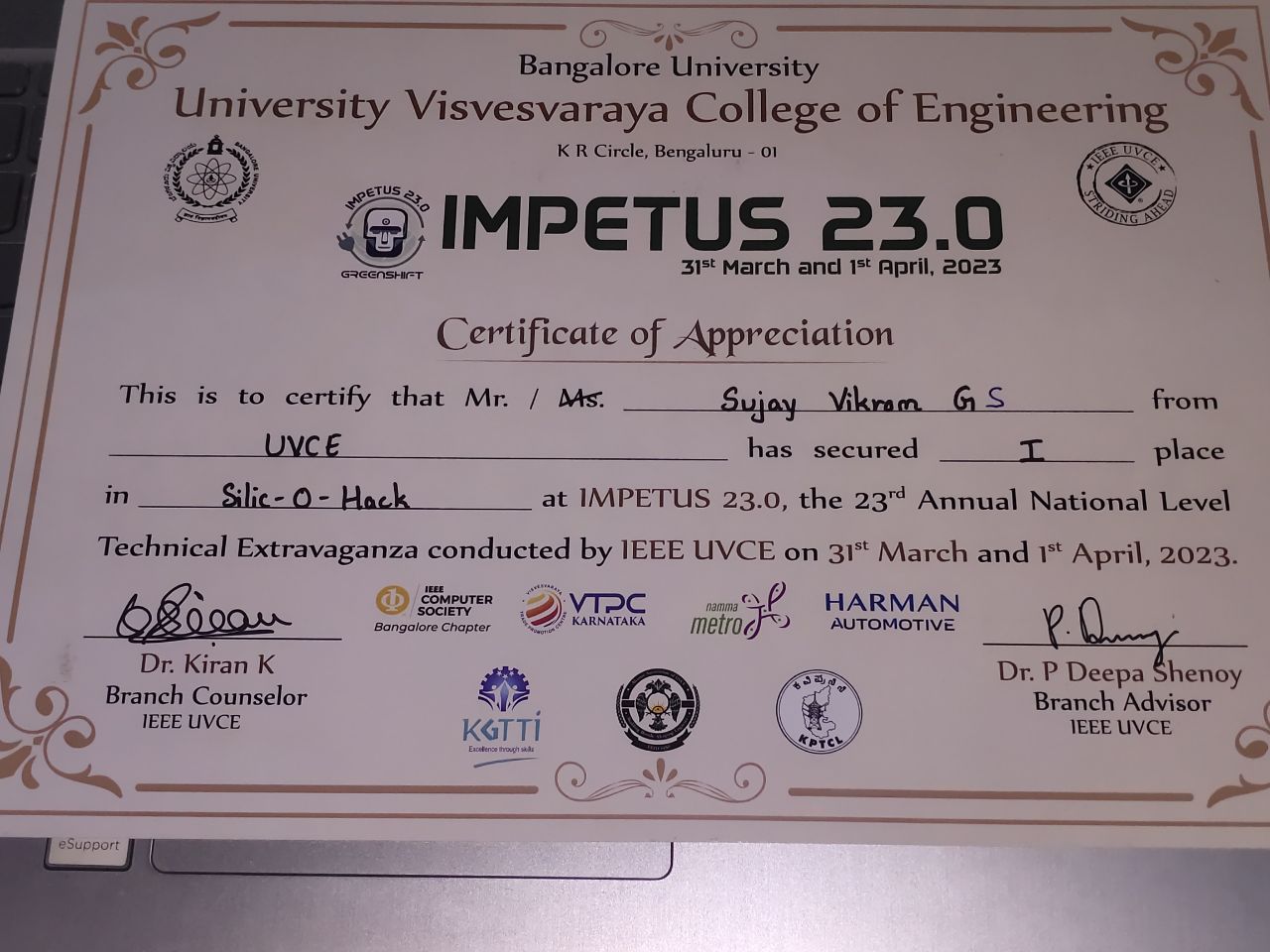 certificate