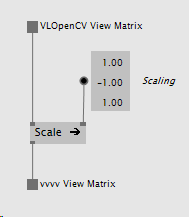 VL patch converting an OpenCV space View matrix to a DirectX space View matrix.