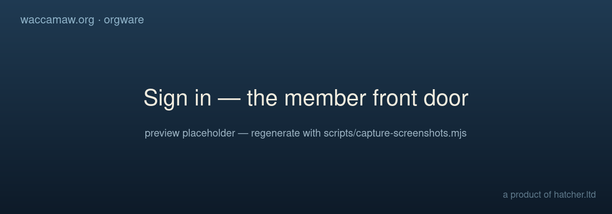 The member sign-in page