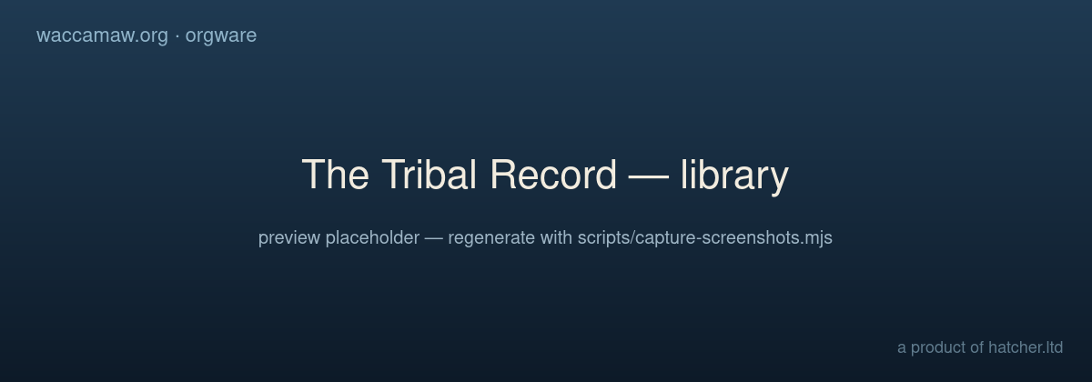 The Tribal Record library