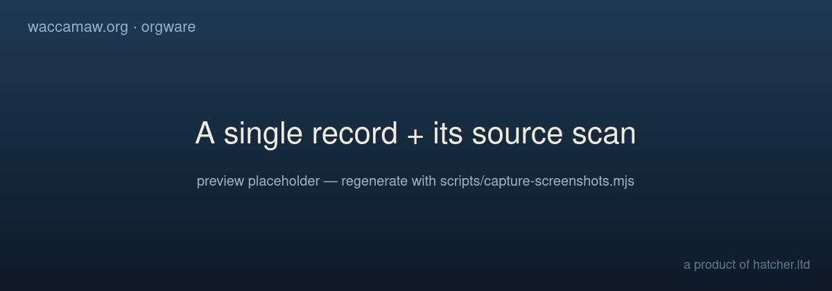 A single record with its source