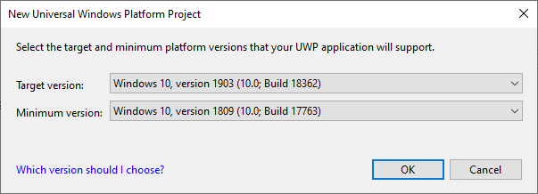 New Universal Windows Project