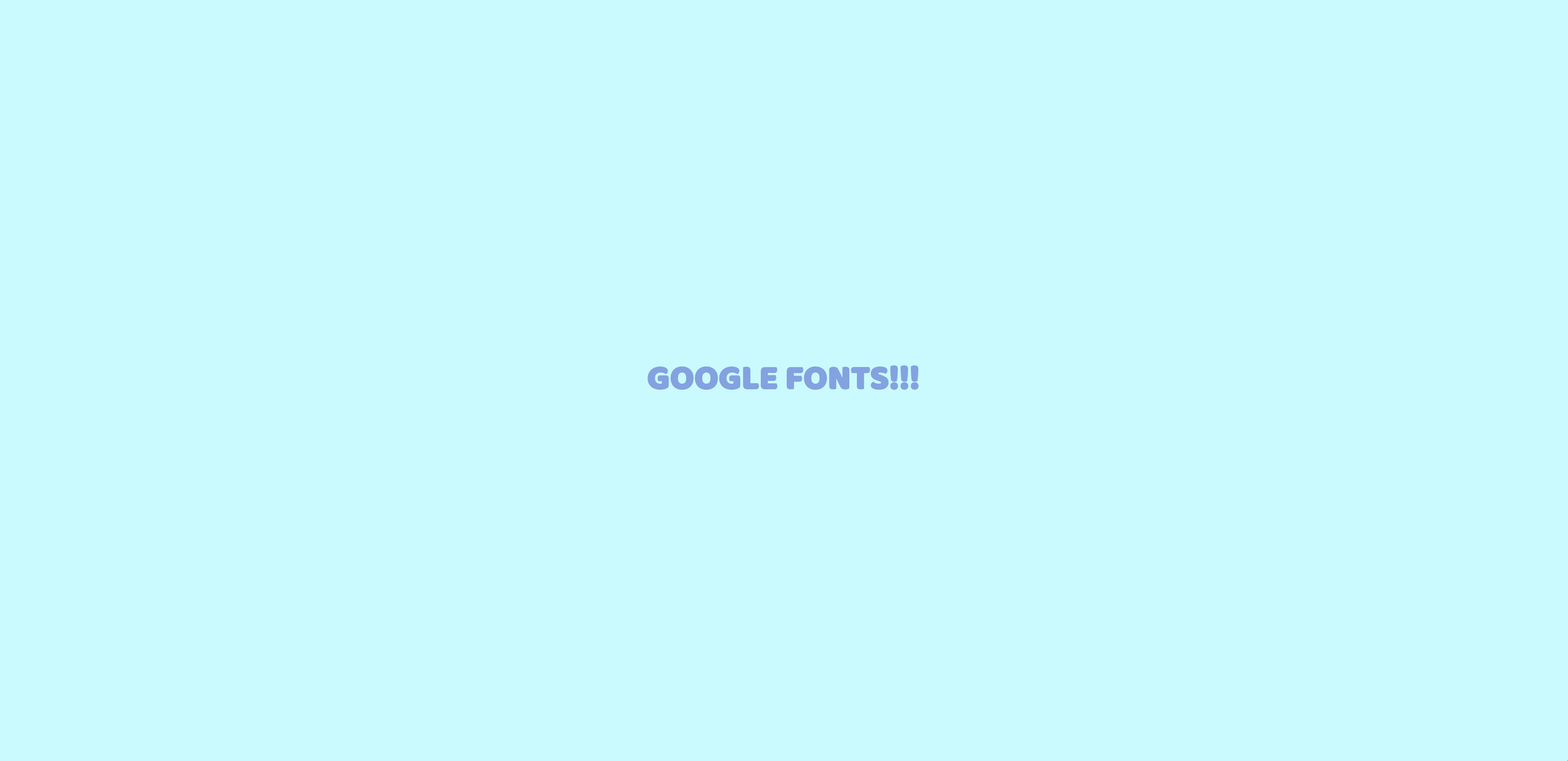 google font