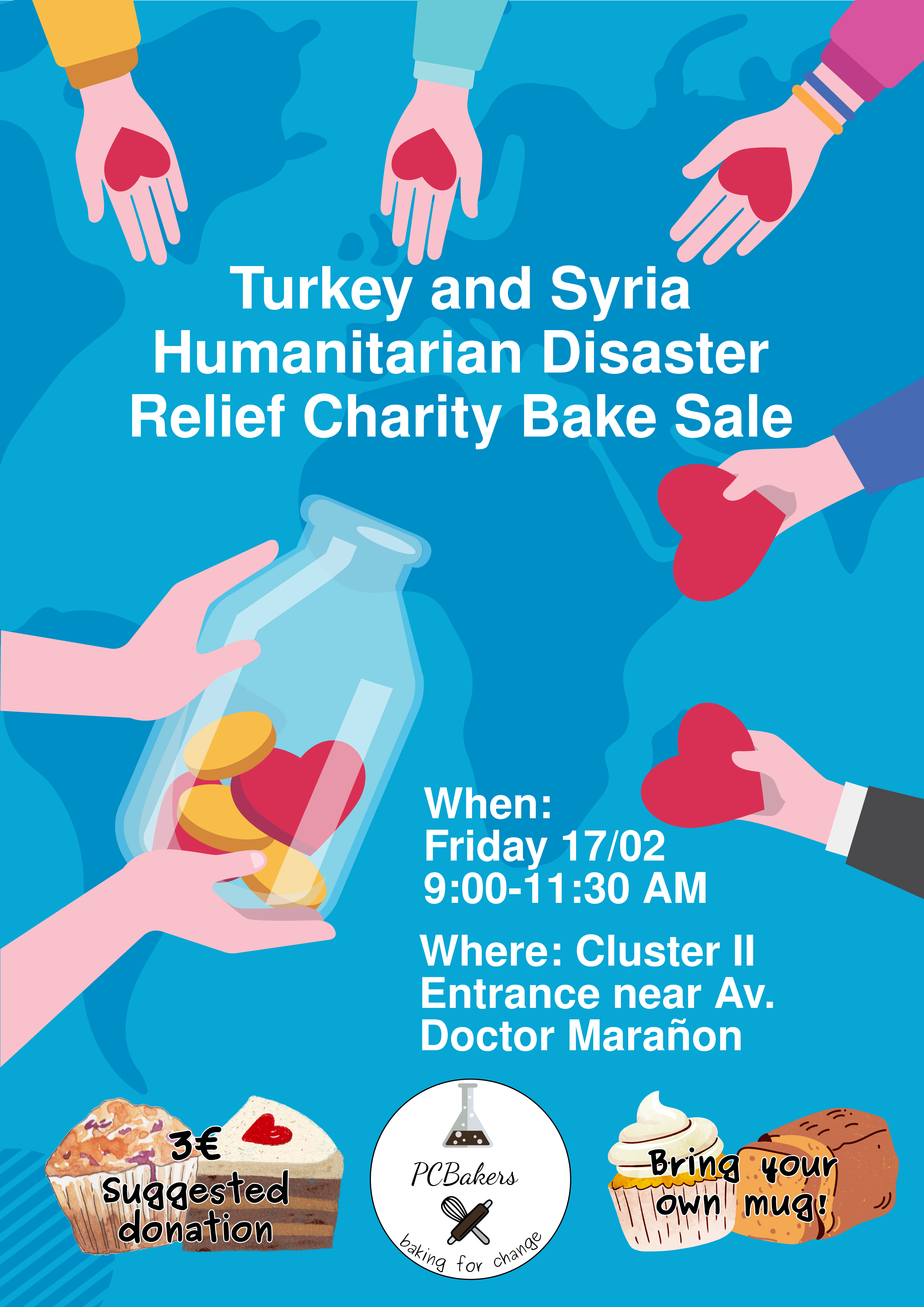 Bake Sale February 17th - Turkey and Syria Humanitarian Disaster Relief