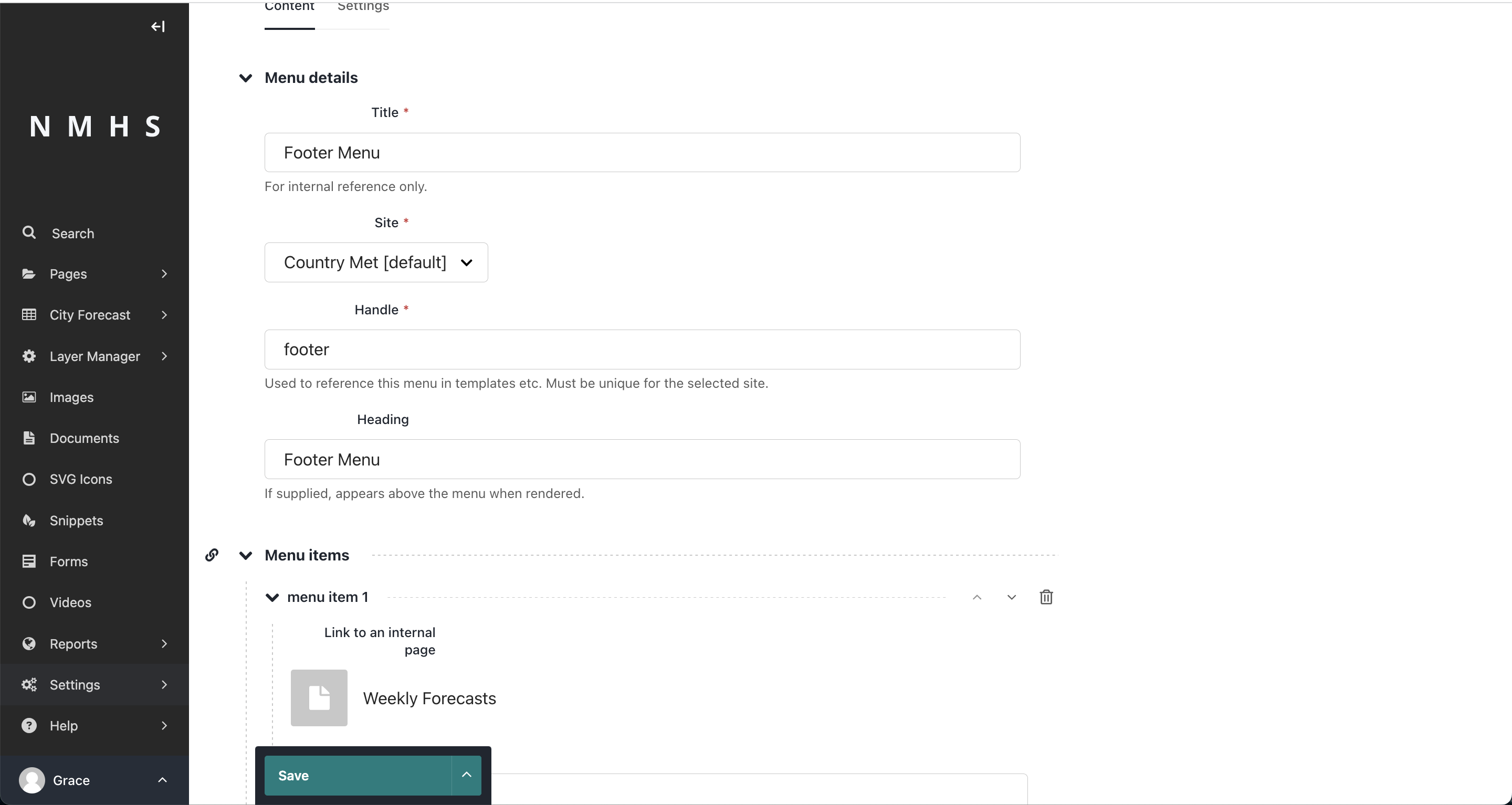 Edit Footer