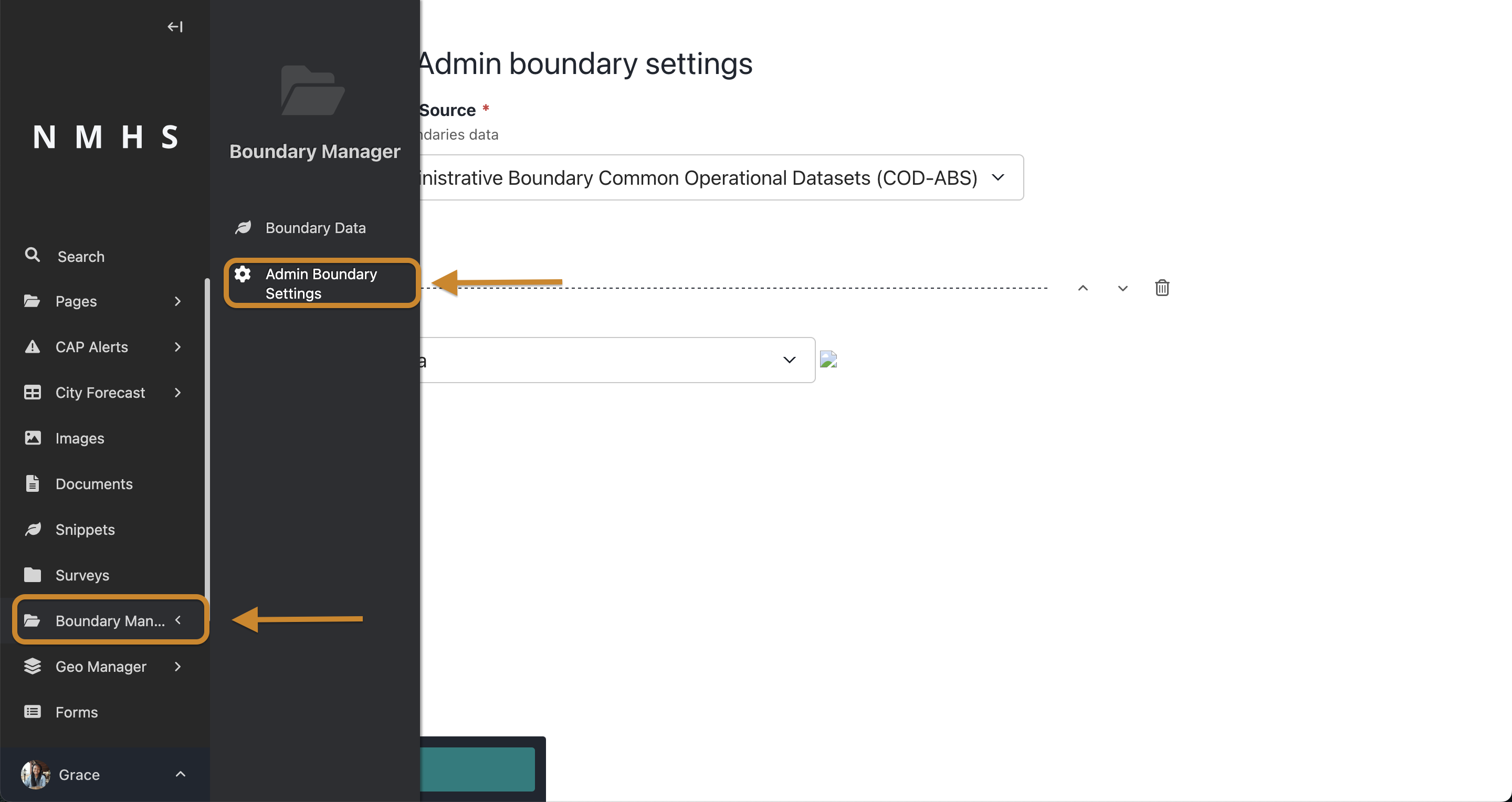 Boundary Settings Boundary Settings