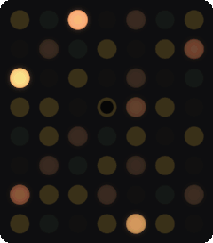 Dim orange embers