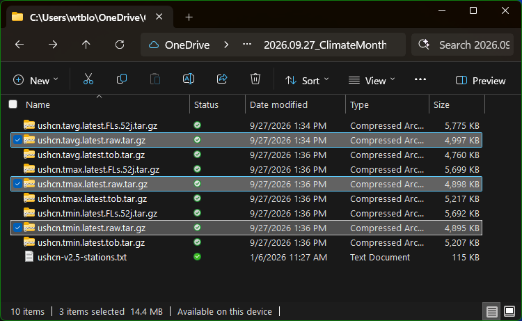 Temperature Files
