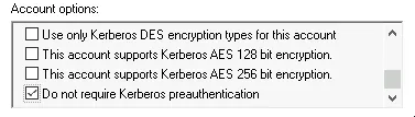 Do not require Kerberos preauthentication