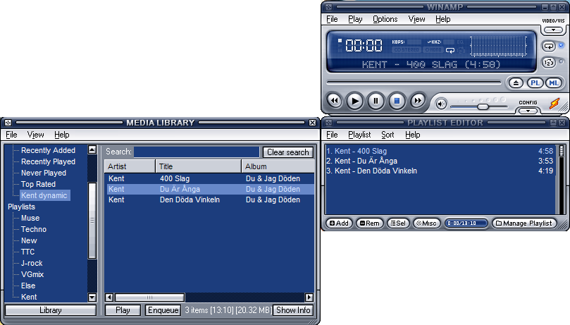 Winamp 5: media-library and playlist