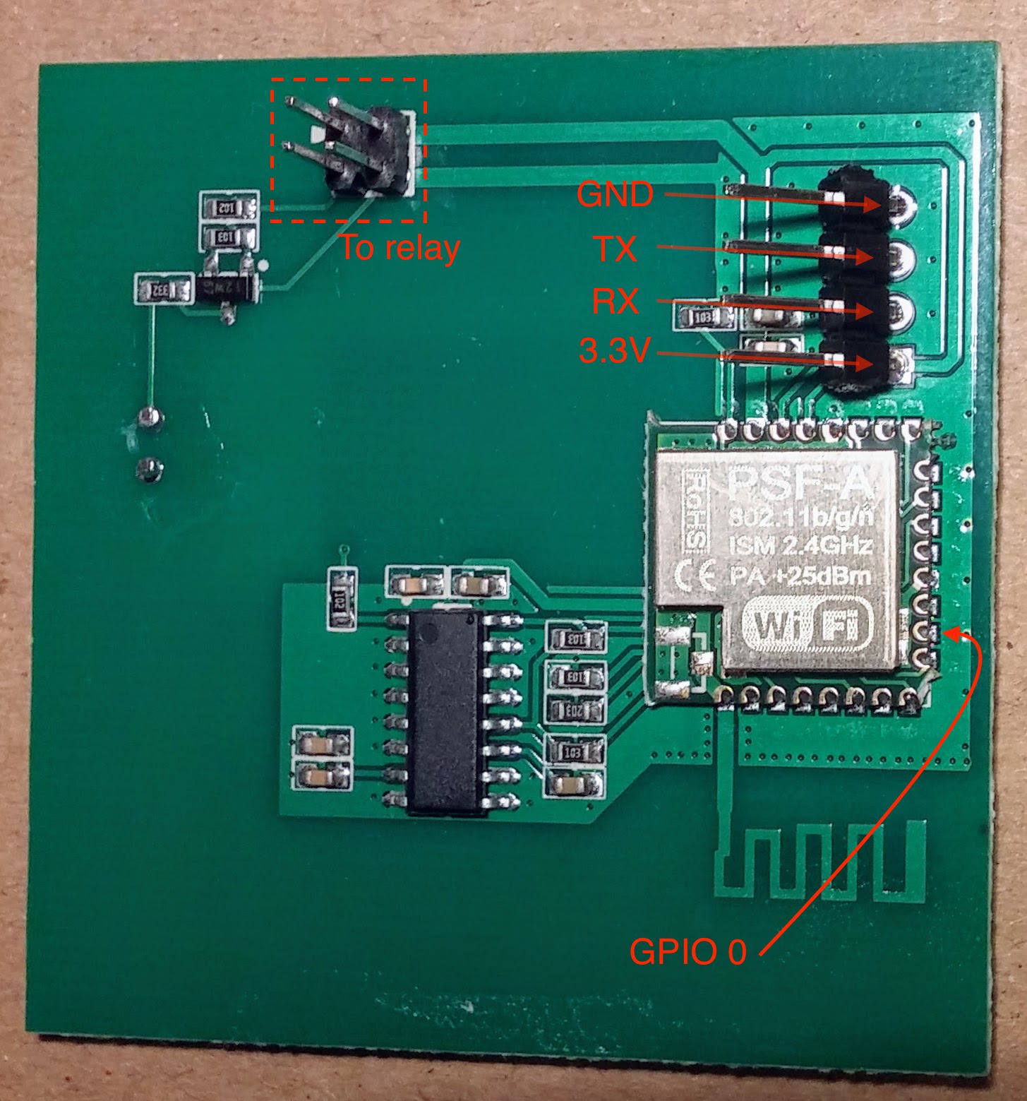 Sonoff Touch - Inside back view